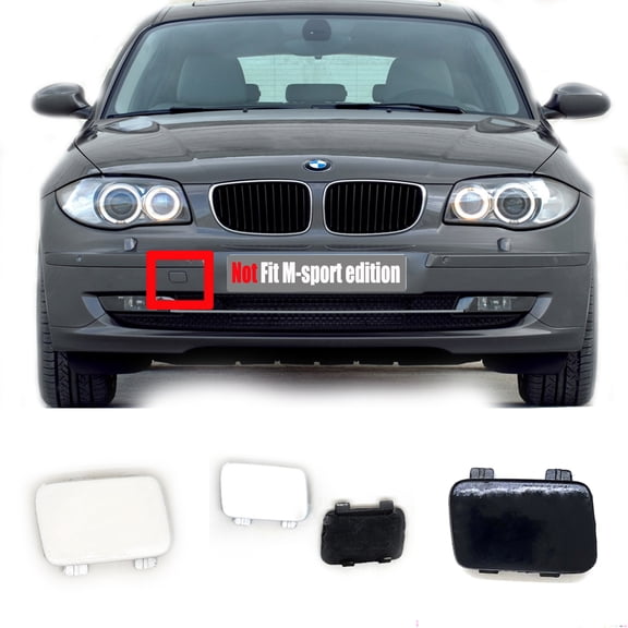 Trimla Front Tow Cover for 07-10 BMW 1 series E87 E81 Hatchback E82 E83 Fit 116d 114d 118d 125i 128i 135i 2007 2008 2009 2010 bumper Hook Eye Cap 51117201202 black