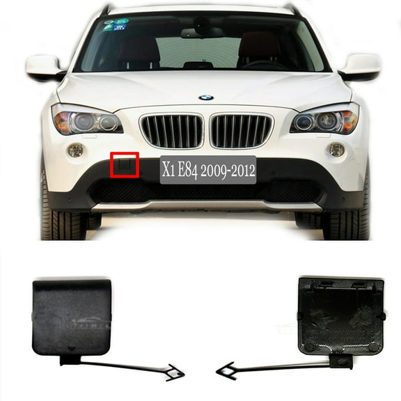 Trimla Front Tow Cover for 09-12 BMW X1 E84 xDrive sDrive 18d 18i 20d 20i 23d 25i 28iX 35iX SAV 2009 2010 2011 2012 bumper Towing Hook Eye Cap 51112990204
