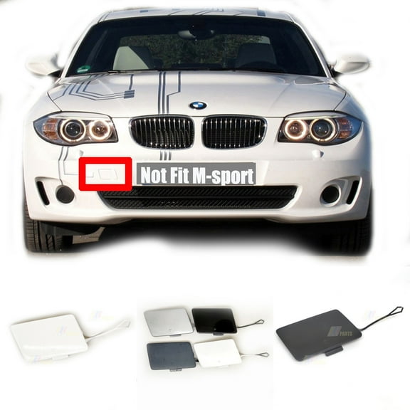 Trimla Front Tow Cover for 11-15 BMW 1 E82 Coupe E83 Convertible Fit 116d 114d 118d 125i 128i 135i 2011 2012 2013 2014 2015 bumper Hook Eye Cap 51117313026 black