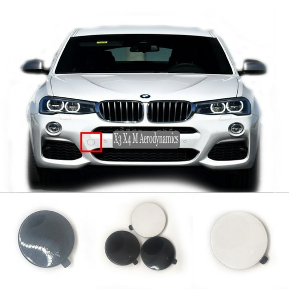 Trimla Front Tow Cover for 11-17 BMW X3 F25 M Aerodynamics 18i 20d 20i 25i 28i 30d 35d 35i xDrive 2011 2012 2013 2014 2015 2016 2017 SAV bumper Towing Hook Eye Cap 51118065883