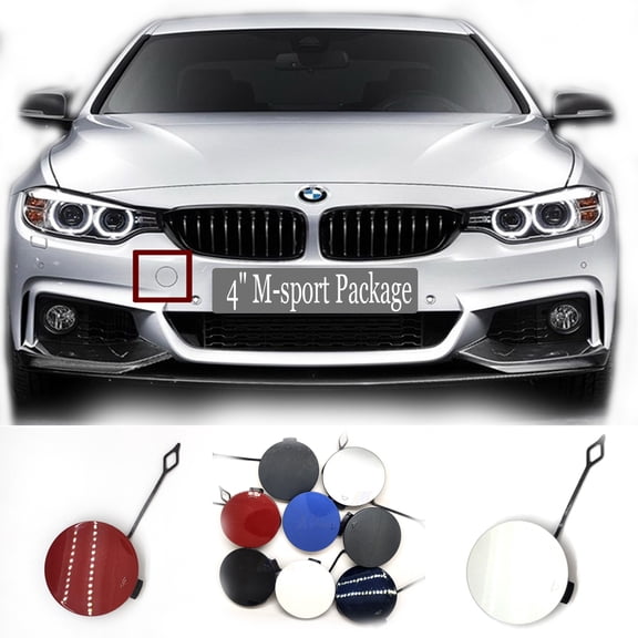 Trimla Front Tow Cover for 14-19 BMW 4 Series F32 F33 F36 Fit 428i 428iX 430i 430iX 435i 435iX 440iX 2013 2014 2015 2016 2017 2018 2019 Bumper Towing Hook Eye Cap 51117363392