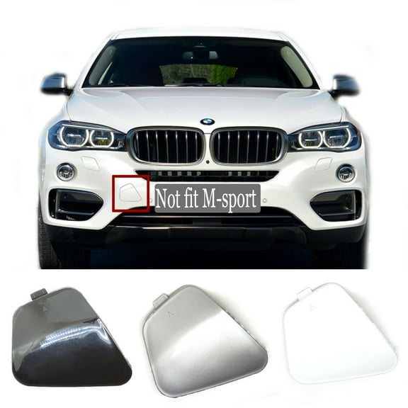 Trimla Front Tow Cover for 15-19 BMW X6 F16 Fit 28iX 30dX 35iX 40dX 50iX xDrive sDrive 2015 2016 2017 2018 2019 SAV bumper Towing Hook Eye Cap 51117422901