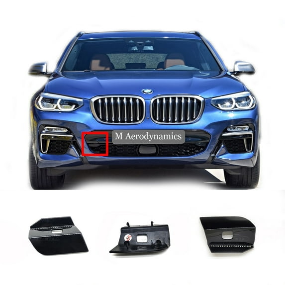 Trimla Front Tow Cover for 18-21 BMW X3 M Sport G01 Fit 18d 20dX 20i 20iX 25dX 30dX 30eX 30iX M40i xDrive sDrive 2018 2019 2020 2021 Bumper Towing Hook Eye Cap 51118064606