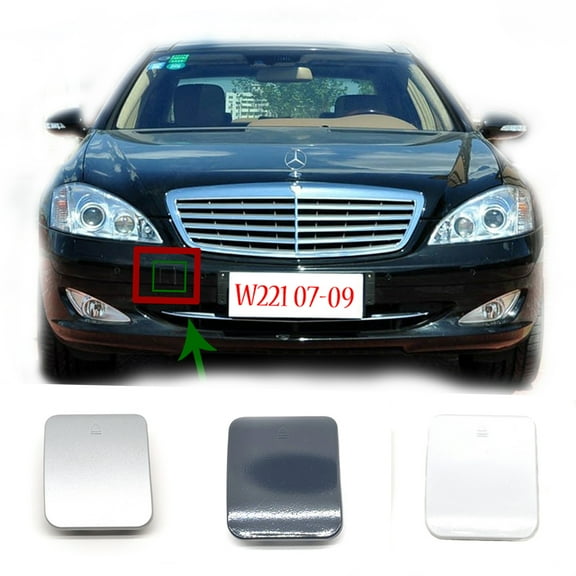 Trimla Front Tow Cover Fit 07-09 Mercedes Benz S class W221 for S280 S320 S350 S400 S420 S450 S500 S63 S65 2007 2008 2009 bumper towing Hook Eye Cap A2218850223