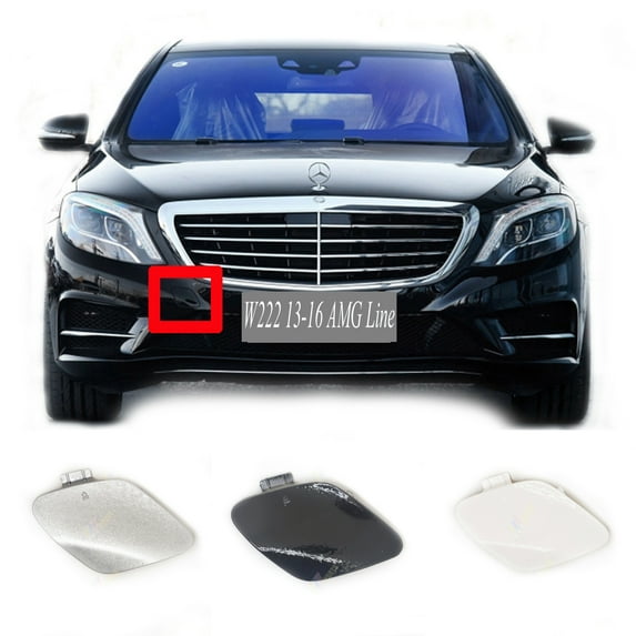 Trimla Front Tow Cover Fit 13-16 Mercedes Benz S Class W222 AMG Line for S300 S320 S350 S350d S400 S400d S450 S500 S560 S600 2013 2014 2015 2016 bumper towing Hook Eye Cap A2228850023