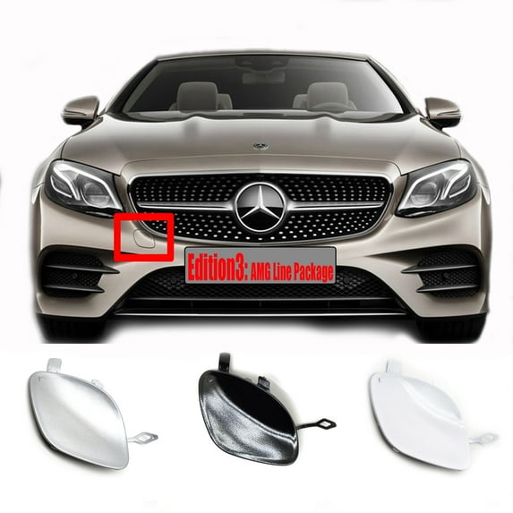 Trimla Front Tow Cover Fit 17-20 Mercede Benz E W213 AMG Line for E200 E220 E250 E300 E350 E400 E500 E550 2017 2018 2019 2020 bumper towing Hook Eye Cap A2138855200