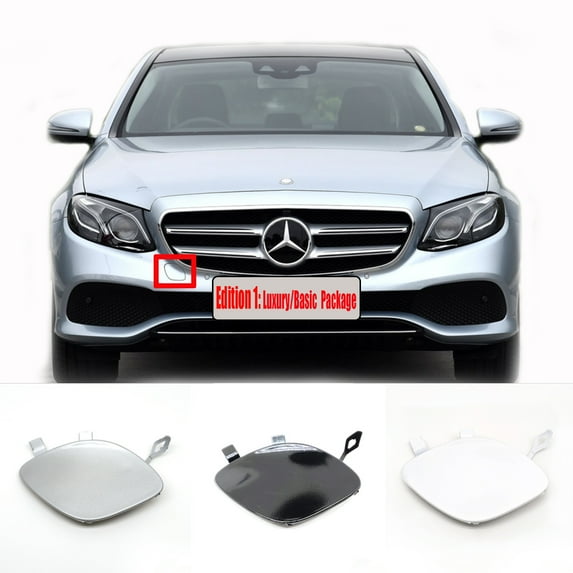 Trimla Front Tow Cover Fit 17-20 Mercede Benz E W213 LUXURY BASE for E200 E220 E250 E300 E350 E400 E500 E550 2017 2018 2019 2020 bumper towing Hook Eye Cap A2138850222
