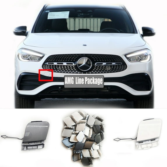 Trimla Front Tow Cover Fit 20-23 Mercedes Benz GLA X247 AMG Line for GLA180 GLA200 GLA220 GLA250 2020 2021 2022 2023 bumper towing Hook Eye Cap A2478857504