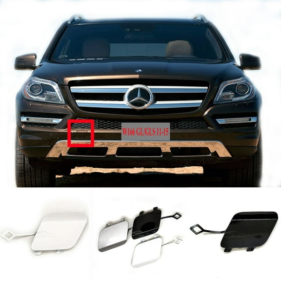 Trimla Front Tow Cover for 12-15 Mercedes Benz X166 Fit GL/GLS 350 400 450 500 63 2012 2013 2014 2015 Bumper Towing Hook Eye Cap A1668843022