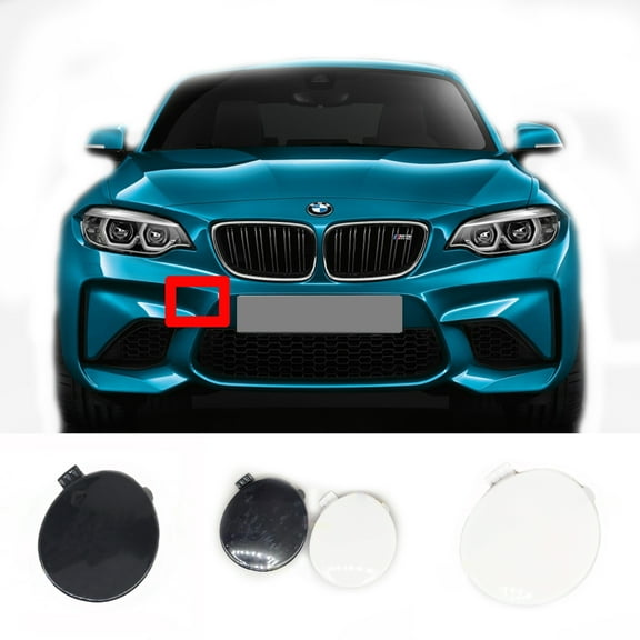 Trimla Front Tow Cover for 15-21 BMW M2 F87 Fit CS Base Coupe 2door 2015 2016 2017 2018 2019 20220 2021 bumper Hook Eye Cap 51118068520 black