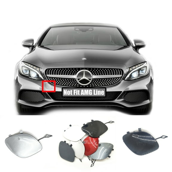 Trimla Front Tow Cover for Mercedes-Benz C-Class W205 Fit C180 C200 C220 C250 C280 C300 C320 C350 2014 2015 2016 2017 bumper Hook Eye Cap A2058850024