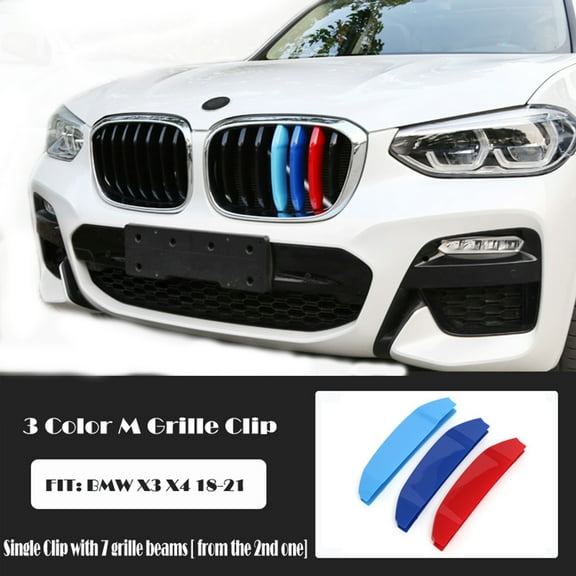 Trimla M-Colored Grille Insert Trim Performance 18-20 for BMW X3 G01 X4 G02 Fit 18d 20i 25i 28i 30d 35i M40i 2018 2019 2020 sDrive xDrive SVA Strip Cover