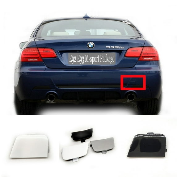 Trimla REAR TOW Cover for 07-13 BMW 3 series 2door M Sport Fit 316i 318ix 320d 328ix 330ix 335d 2007 2008 2009 2010 2011 2012 2013 E92 Coupe E93 Convertible bumper Towing Hook Eye Cap 51127893147