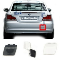 Trimla Rear Tow Cover for 08-15 BMW 1 E82 Coupe E83 Convertible Fit 116d 114d 118d 125i 128i 135i 2008 2009 2010 2011 2012 2013 2014 2015 bumper Hook Eye Cap 51127208599 black