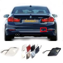 Trimla Rear Tow Cover for 12-15 BMW 3 Series F30 Base Sedan fit 316d 318dX 320iX 328dX 328iX 330dX 335dX 335iX 2012 2013 2014 2015 Bumper Hook Eye Towing Cap 51127312748