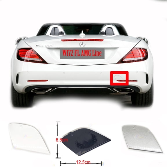 Trimla Rear Tow Cover for 16-18 Mercedes-Benz SLC SLK Roadster W172 R172 AMG Line Fit 200 250 280 300 350 55 2016 2017 2018 bumper towing Hook Eye Cap A1728853300