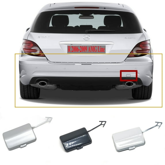 Trimla Rear Tow Cover Fit 06-09 Mercedes Benz R Class W251 V251 AMG Line for R280 R300 R320 R350 R500 R550 R55 R63 2006 2007 2008 2009 bumper towing Hook Eye Cap A2518852123