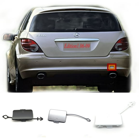 Trimla Rear Tow Cover Fit 06-09 Mercedes Benz R Class W251 V251 for R280 R300 R320 R350 R500 R550 R55 R63 2006 2007 2008 2009 bumper towing Hook Eye Cap A2518850223