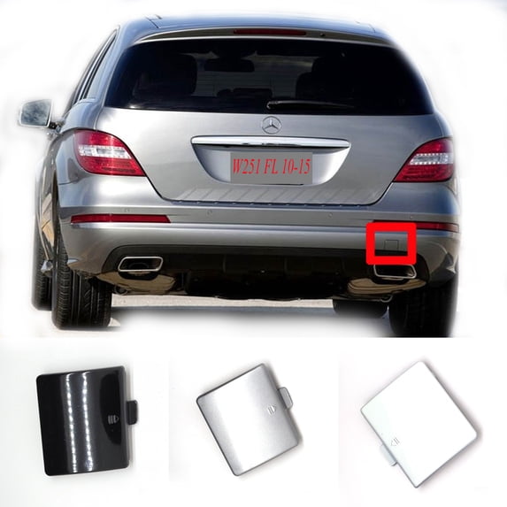 Trimla Rear Tow Cover Fit 10-15 Mercedes Benz R Class W251 Facelift V251 for R280 R300 R320 R350 R500 R550 R55 R63 2010 2011 2012 2013 2014 2015 bumper towing Hook Eye Cap A2518852623