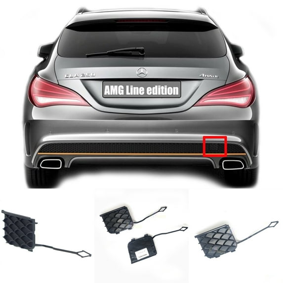 Trimla Rear Tow Cover Fit 12-15 Mercedes-Benz CLA Coupe W117 AMG Line for CLA180 CLA200 CLA220 CLA250 CLA45 2012 2013 2014 2015 bumper Hook Eye Cap A1178852422