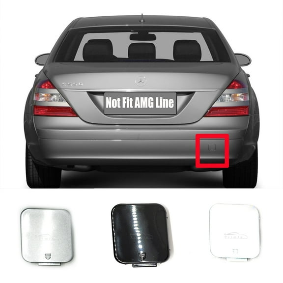 Trimla Rear Tow Cover Fit 98-06 Mercedes Benz S W220 for S320 S350 S400 S430 S500 S550 S600 1998 1999 2000 2001 2002 2003 2004 2005 2006 bumper towing Hook Eye Cap A2208850423