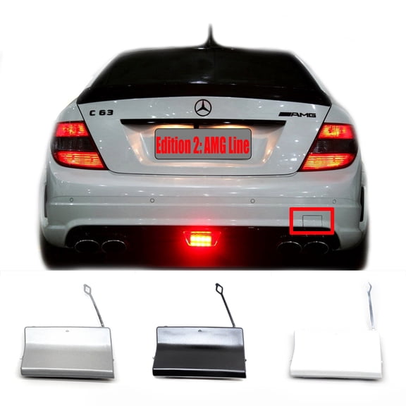 Trimla Rear Tow Cover for Mercedes-Benz C-Class W204 AMG Line Fit C180 C200 C220 C250 C280 C300 C320 C350 2007 2008 2009 2010 bumper Hook Eye Cap A2048850226
