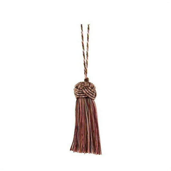 Trimland 1050-00-9694 3.37 in. Key Tassel, Plum & Pink