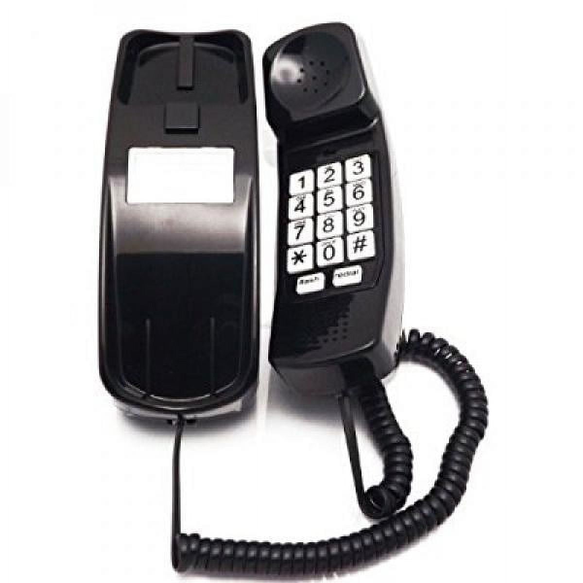 Trimline Corded Phone - Phones For Seniors - Phone for hearing impaired - Black - Retro Novelty Telephone - An Improved Version of the Princess Phones in 1965 - Style Big Button - iSoHo Phones