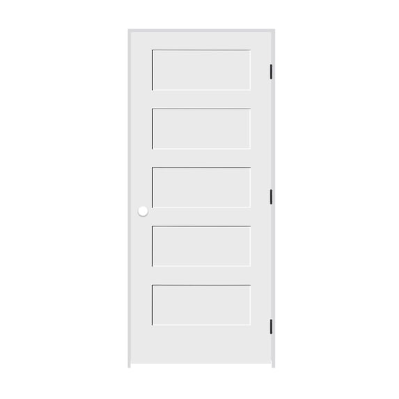 Trimlite 2068138-8405Lh1d714 24" By 80" Shaker 5-Panel Left Handed Interior Pre-Hung