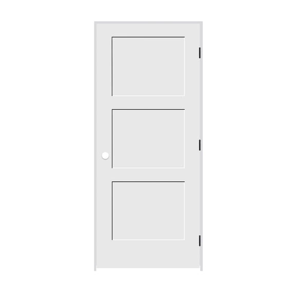 Trimlite 2070138-8433Lh1d714 24" By 84" Shaker 3 Panel Left Handed Interior Prehung