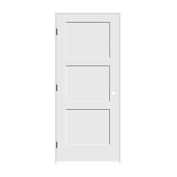 Trimlite 2070138-8433Rh10b4916 24" By 84" Shaker 3 Panel Right Handed Interior Prehung