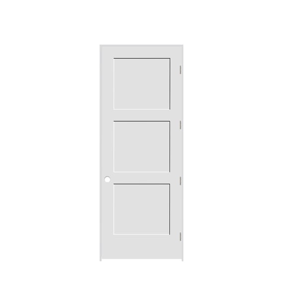 Trimlite 2280138-8433Lh10b4916 26" By 96" Shaker 3-Panel Equal Left Hand Handed Interior