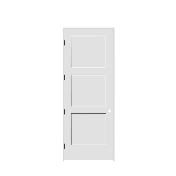 Trimlite 2280138-8433Rh1d4916 26" By 96" Shaker 3-Panel Equal Right Hand Handed Interior