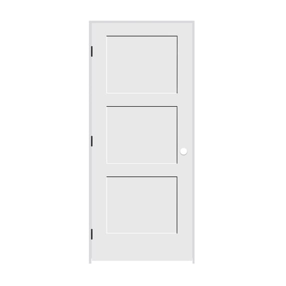 Trimlite 2470138-8433Rh1d714 28" By 84" Shaker 3 Panel Right Handed Interior Prehung