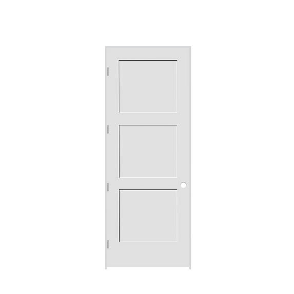 Trimlite 2480138-8433Rh26d4916 28" By 96" Shaker 3-Panel Equal Right Hand Handed Interior
