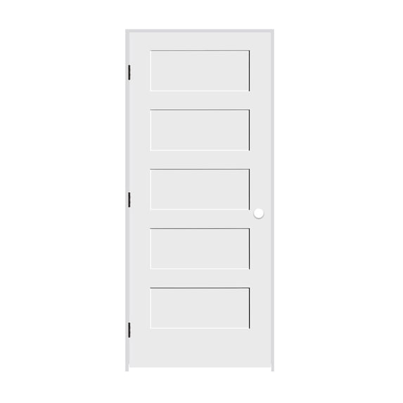 Trimlite 2870138-8405Rh10b714 32" By 84" Shaker 5 Panel Right Handed Interior Prehung