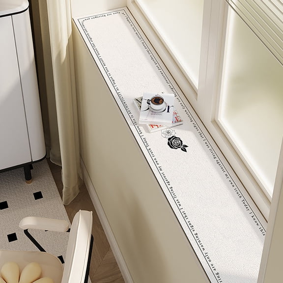 Trimmable Diatomaceous Earth Window Sill Mat, Anti-Slip Dustproof Protector For Windows Balcony Kitchen Office