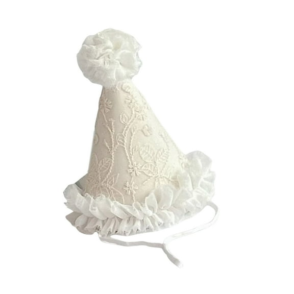 Trimmed Tulle Hat Birthday Party Supplies Birthday Celebration Hat Baby Caps Photography Props Kids Princess Hat