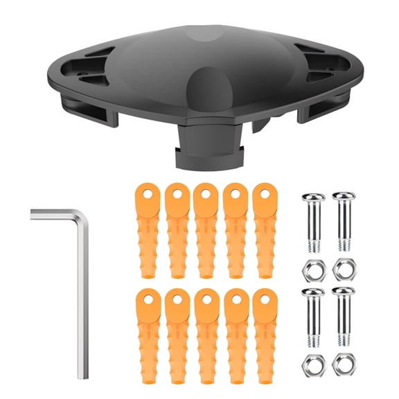Trimmer Blade Head Compatible with Flymo Contour 500XTPower Trim 500XTPower Trim 600HDContour Power Plus CordlessSabre TrimContour 500/700(1 Trimmer Head+10 Blades+4 Screw Set)