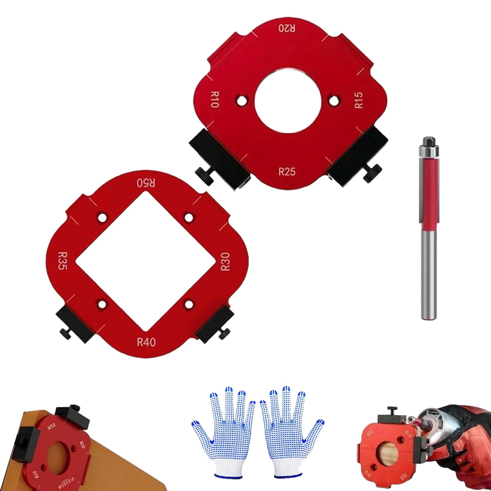 Aluminum Router Jig Round Corner Router Jig Template - 4-in-1 Aluminum ...