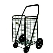 atHOME Extra Large Foldable Shopping Cart Durable, Lightweight, Black