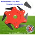 thumbnail image 1 of Trimmer Head Cutter 6 Steel Grass Steel Blades Razors 65Mn Trimmer Head Cutter for Mower Grass Brush Cutter Head for String Trimmer Fit 99% Trimmers and Brush Cutters Mowing Head Tool, 1 of 7