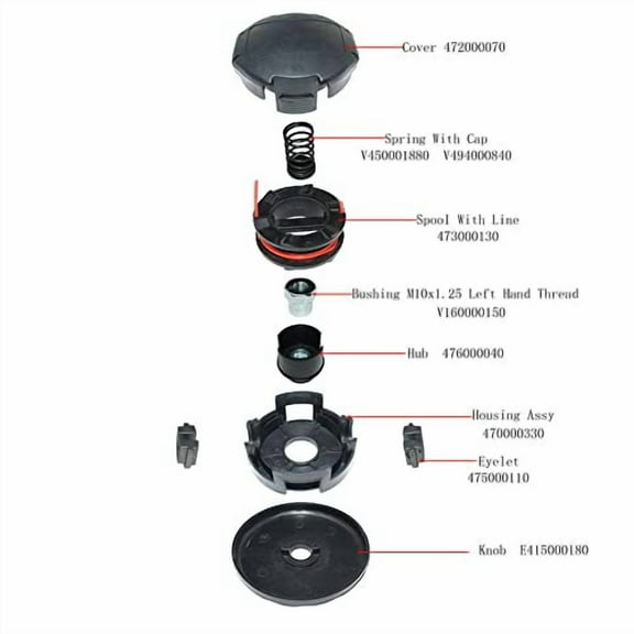 Trimmer Head for Snapper 1696771 82 Volt Coldless 1687875 82 Volt Coldless XD82V Coldless 82V MAX Coldless Kobalt 80 Volt Coldless String Trimmer