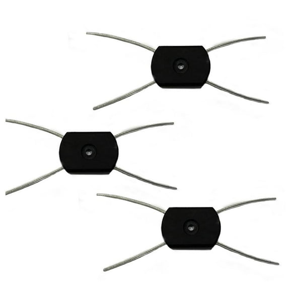 Trimmer Head for Weed Wacker, 3-Pack 6-Inch Steel Wire Rope Replacement, Indestructible Heavy Duty Brush Cutter for 21V Cordless Mowers