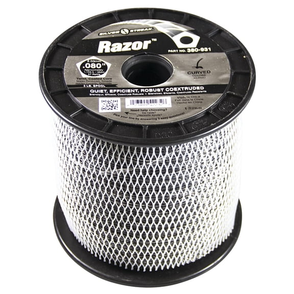 Trimmer Line Compatible with Echo Stihl Husqvarna Ryobi String Trimmer Weed Eater Edger Lawn Care Replacement Razor 0.080 In Diameter Twist Gray Co-Extruded 3 Lb Branded Spool 886 Ft