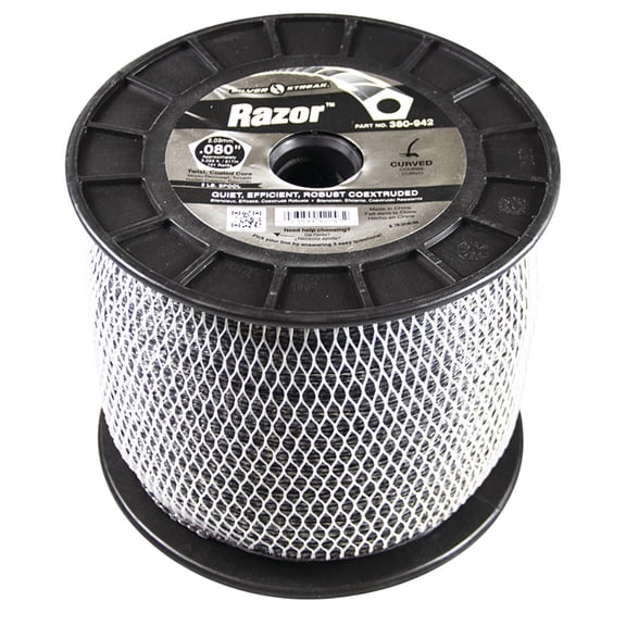 Trimmer Line Compatible with Echo Stihl Husqvarna Ryobi String Trimmer Weed Eater Wacker Edger Lawn Care Yard Razor 0.080 In Diameter Twist Gray Co-Extruded 5 Lb Branded Spool 1476 Ft