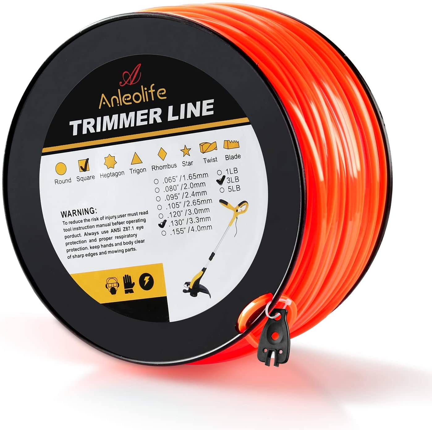KAKO 065 Trimmer Line Round Weed Wacker String .065-Inch-by-3000-ft  Commercial Grade Round String Trimmer Line, Weed Eater String .065 Fits  Most
