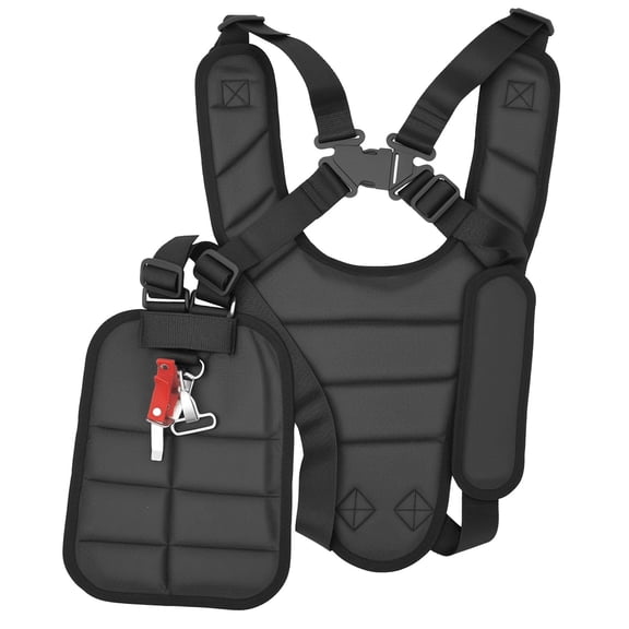 Trimmer Shoulder Strap, Double Shoulder Weed Eater Harness, Padded Adjustable Brush Cutter Strap for String Trimmer and Leaf Blower