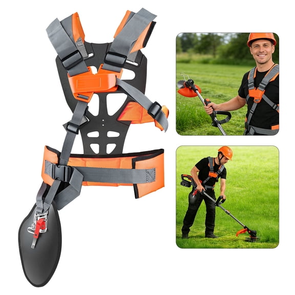 Trimmer Shoulder Strap, TSV Universal Trimmer Harness Strap, Double Shoulder Weed Eater Harness with Comfort Padded & Durable Nylon Belt for Brushcutters Strimmer