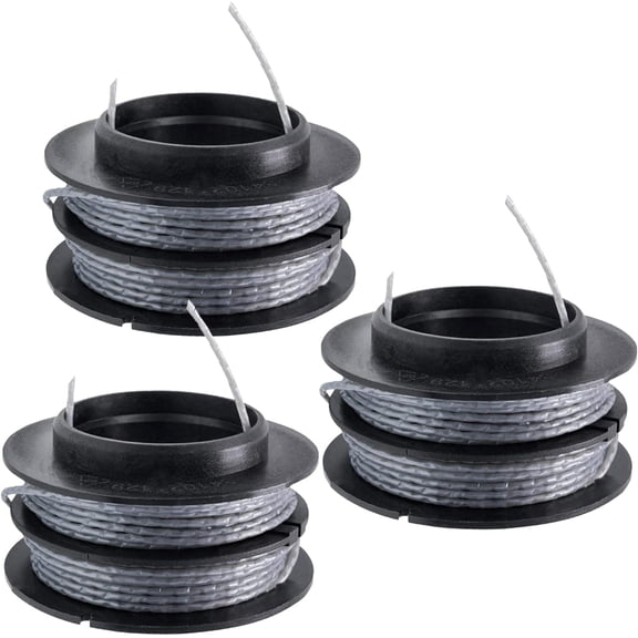 Trimmer Spool .080" 17ft Line 3-Pack Compatible with Greenworks 80V ST80L200, 60V ST60L210 ST60L00 ST60B00, Snapper ST60V